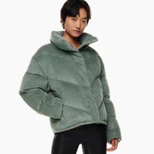 NWT Aritzia Wilfred Cloud Puff Jacket, Cushcord Thyme Green, S